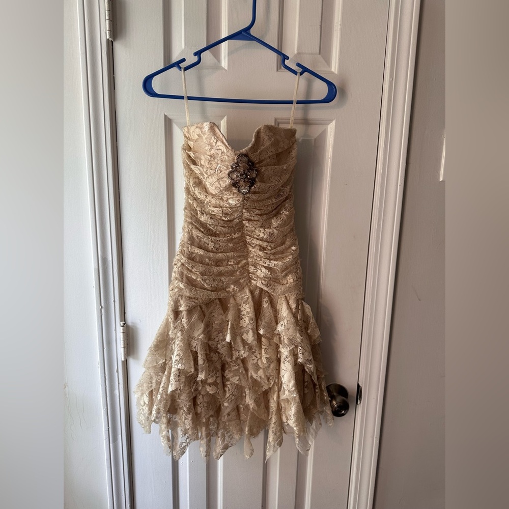 Jessica McClintock Y2K Lace Cocktail Dress - Picture 4 of 12